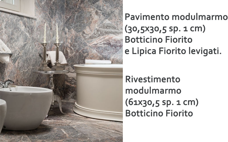 bagno in marmo in croazia con pavimenti e rivestimenti in modulmaro